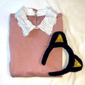 Collared Pink long sleeve shirt